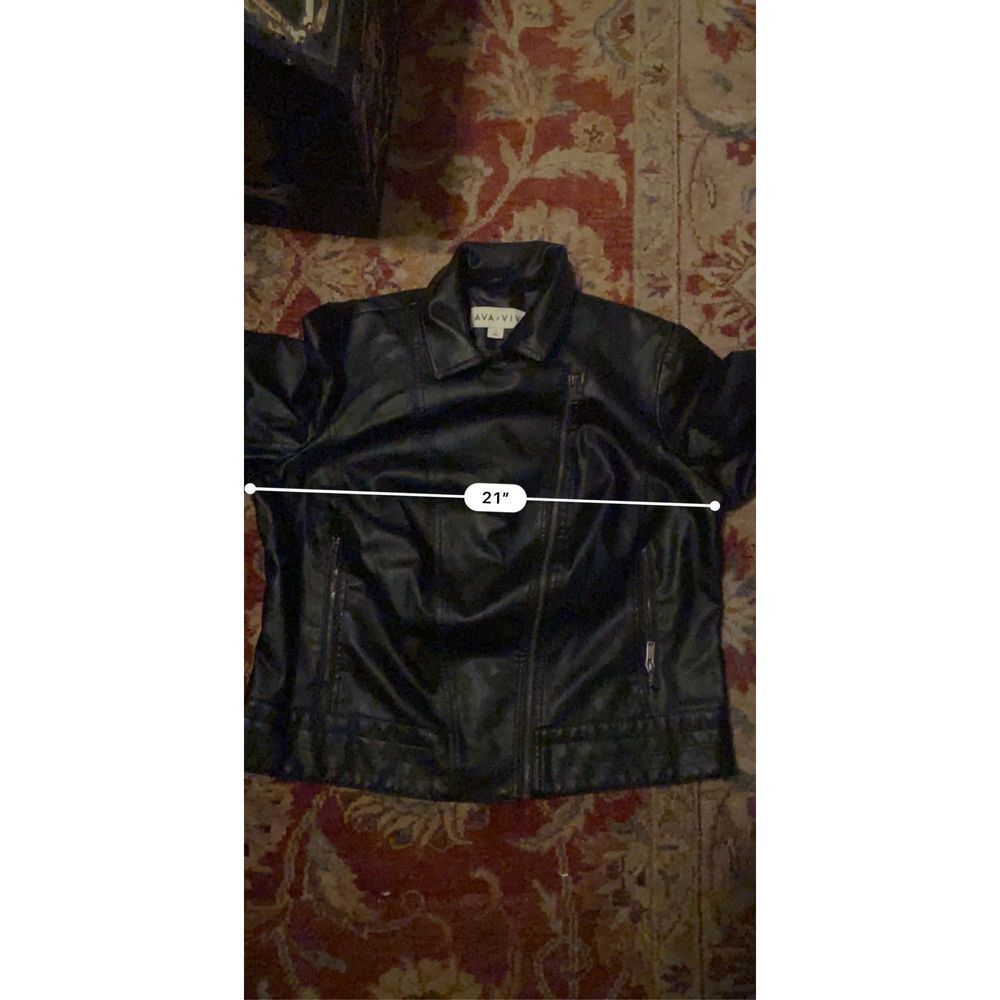 Ava Viv Motorcycle Jacket Black Sz 1X - Picture 3 of 6